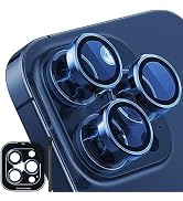 POROLIR for iPhone 15 Pro/iPhone 15 Pro Max Camera Lens Protector, Metal Ring Plus 9H Tempered Gl...