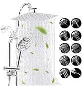 Hibbent cUPC Certified All Metal 10" Rainfall Showerhead Combo, High Pressure Shower Head with 10...