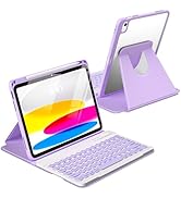 besky Keyboard case for iPad A16 11th 10th Generation 11/10.9 inch, Detachable Keypad,360 Rotatab...