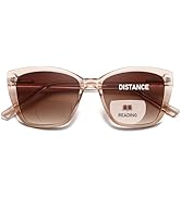 PUBOWT Bifocal Reading Sunglasses for Women Oversized Cat eye Fashion Sun Reader Spring Hinge Eye...