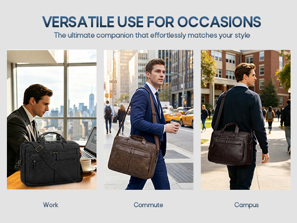 Everyday Men's Laptop Briefcase for Work, Commute &amp; Campus