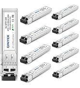 QINIYEK 10Pack 10GBase-SR SFP+ Transceiver,10G SR SFP Multi-Mode LC Module 850nm,up to 300 m,Comp...