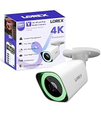 Lorex Connect (New App) | V5 4K Add-On IP PoE Bullet Camera to V-Series NVR | White | Cables Not Inc...