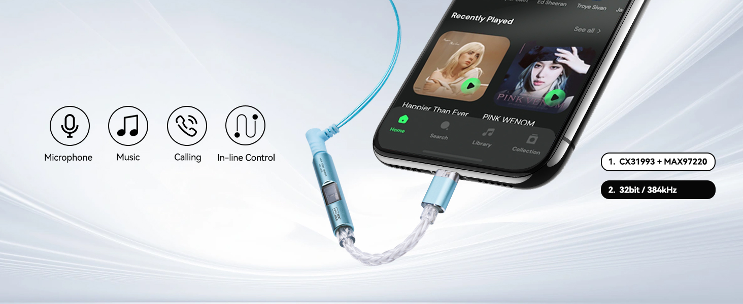 Support listening to music, calling, microphone