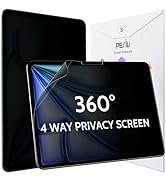 Peslv 360° Privacy Screen for iPad Air 13 Inch 2024/2025 (M2/M3, 6th/7th Gen), Anti Glare Blue Li...