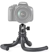 Zeadio Flexible Camera Tripod Kits, with Metal Ball Head Mount, Fits for All iPhone and Android S...