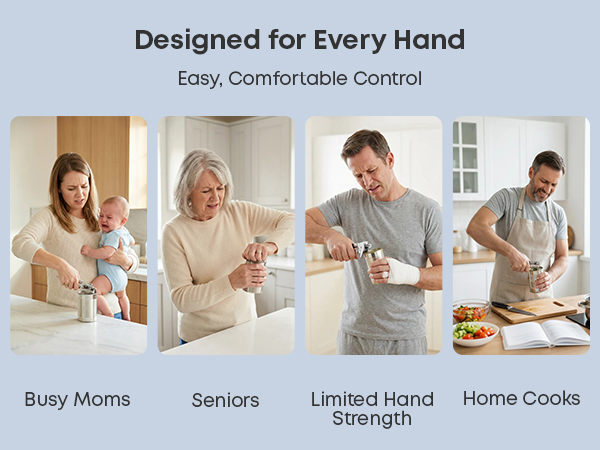 Electric Can Opener, Rechargeable Can Opener for Kitchen for Seniors with Arthritis