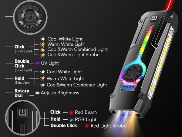 rechargeable edc flashlight