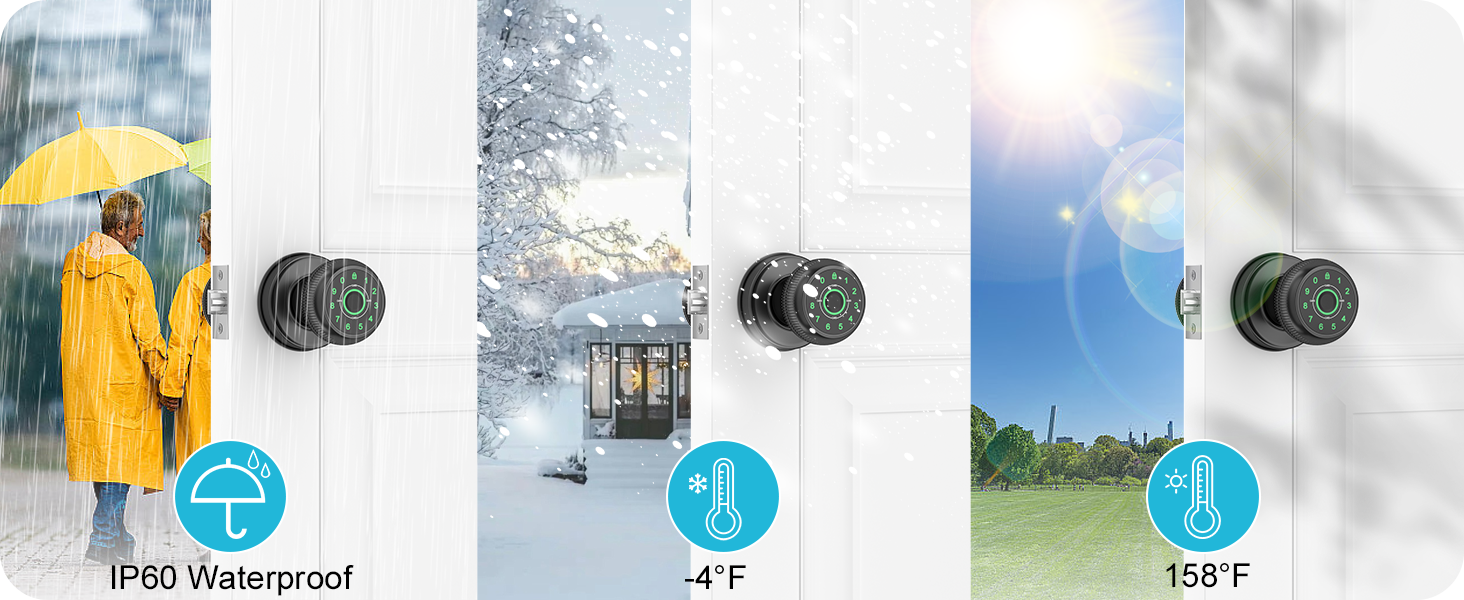 Keyless Bedroom Door Knob Any Weather
