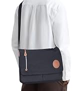 CAAORDKSO Vintage Canvas Satchel Messenger Bag for Men Women Small Crossbody Bag Travel Shoulder ...