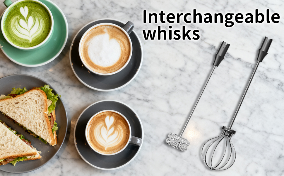 Interchangeable whisks
