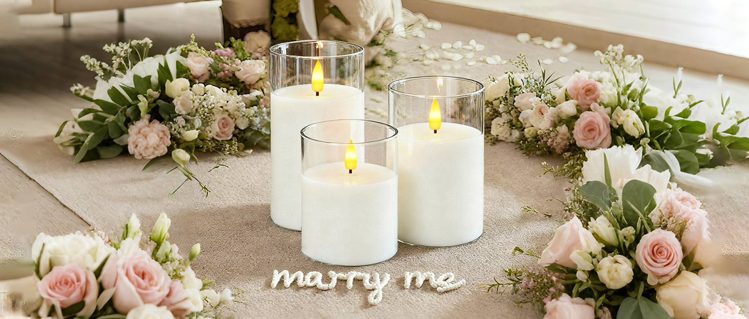 Glass Flameless Candles