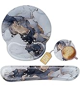 Keyboard Wrist Rest and Mouse Pad Wrist Support, Ergonomic Gel Memory Foam Keyboard Set with Non-...