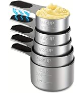 Stianless Steel Magnetic Measuring Cups,Kitchen Aid Cups Measuring set for Liquid &amp; Dry Ingredien...