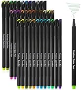 36 Colors Journal Planner Pens, Colored Fine Point Markers Drawing Pens Porous Fineliner Pen for ...