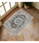 Collive Washable Indoor Doormat, Non Slip Retro Floor Mat 20