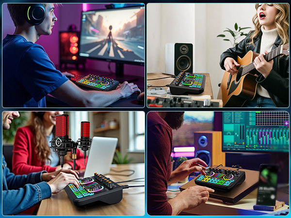 gaming mixer sound mixer for pc gaming voice changer streaming mixer