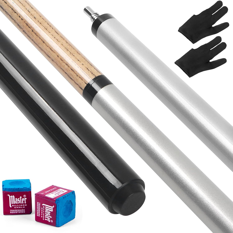 Professional Breaking Cue Stick - 21~23 Oz Break Cue with 13Mm Professional Tip, 2-Piece Explosive Breaking Cue, Impact Pool Cue for Various Pool Table Sports, Comes with Pool Chalk and Glove.