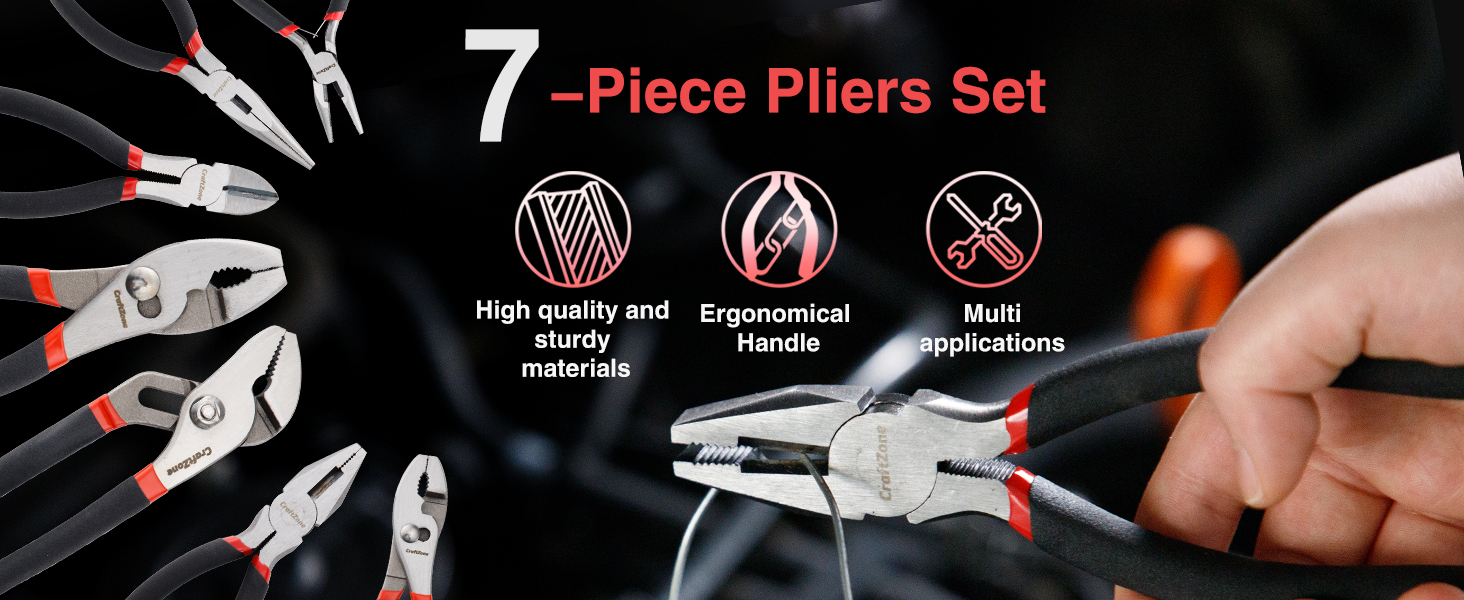 7PC Pliers and Wrench Set