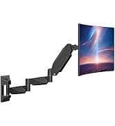 ErgoFocus Long Arm Monitor Wall Mount for Max 32 inch Computer Screen, Extra Long Adjustable Sing...