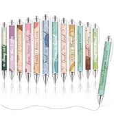 Maritown 12 Pieces Christian Pens for Women Bible Verse Ballpoint Pens Inspirational Quotes Flowe...