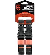GEAR AID Utility Straps with Side-Release Buckle, Secure and Compress Camping, Biking, Hunting, B...