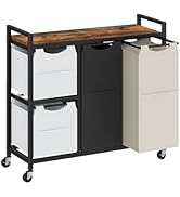 HOOBRO Laundry Sorter with 4 Section, 39 Gal. (147 L) Laundry Hamper with Wheels, Rolling Laundry...
