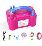 AXHJ Balloon Pump Electric, Rechargeable Cordless Balloon Air Pump with Type-C, Blower Inflator f...