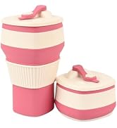 NWsystems Collapsible Silicone Cup, Safe &amp; Portable, for Hot &amp; Cold Drinks, 18.6 oz (550 ml) - Tr...