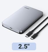 UGREEN USB C Hard Drive Enclosure for 2.5