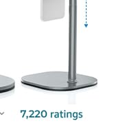 Metal desk cell phone stand