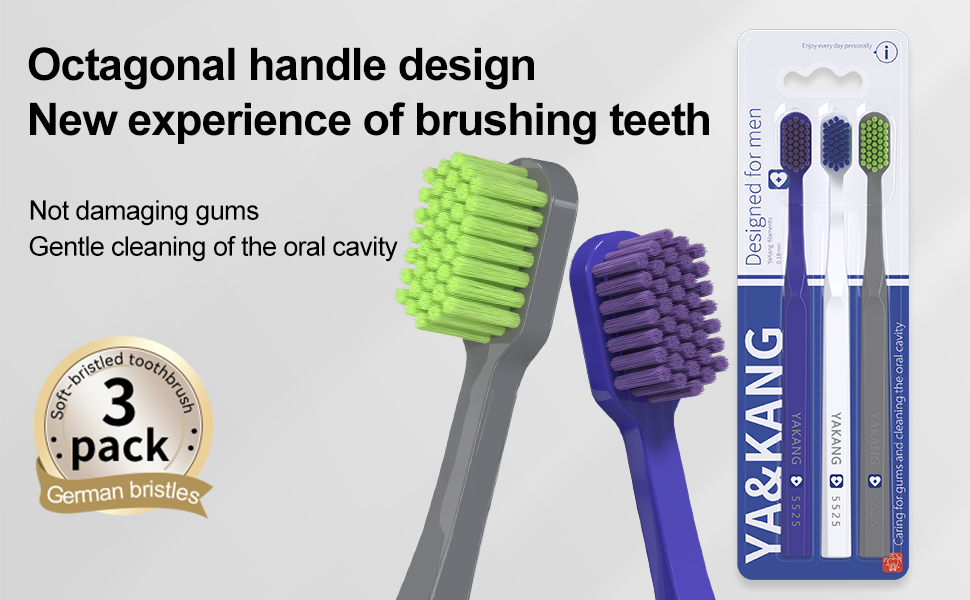 Soft bristled toothbrush