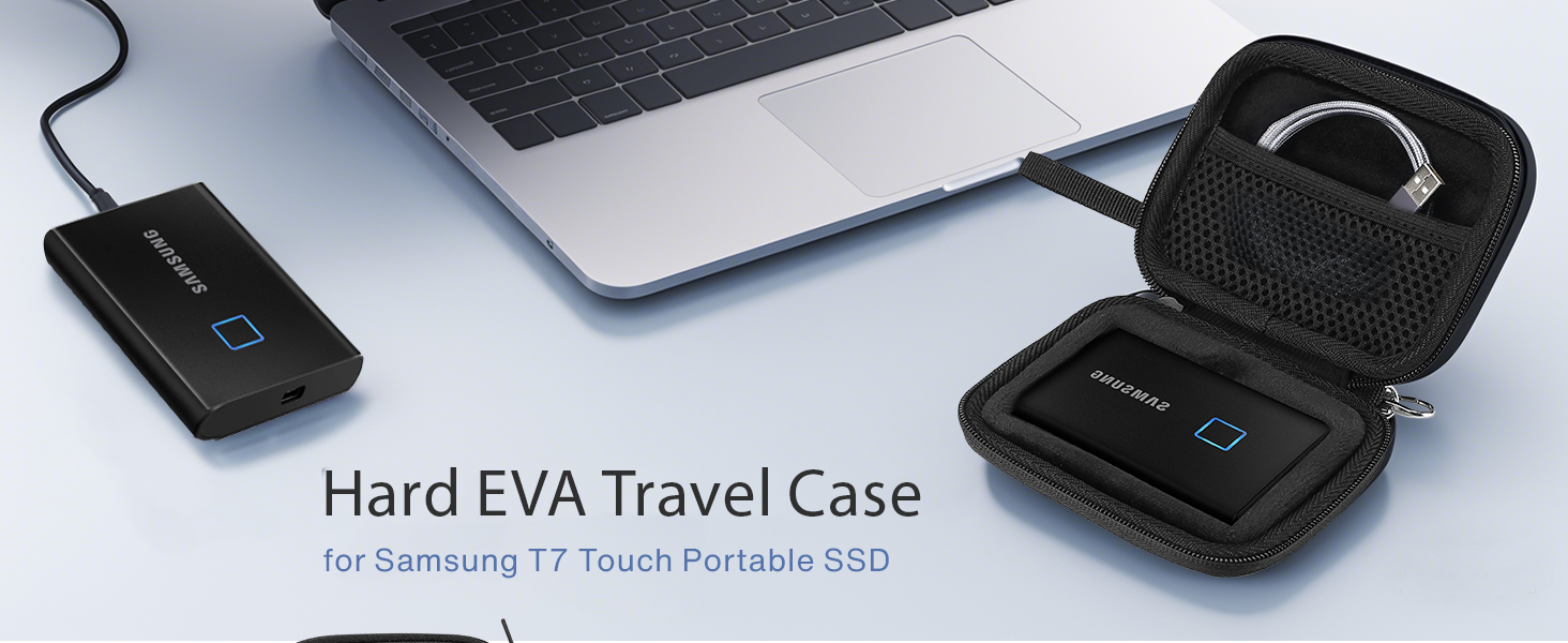 ProCase Hard Carrying Case Portable SSD with 2 Cable Ties