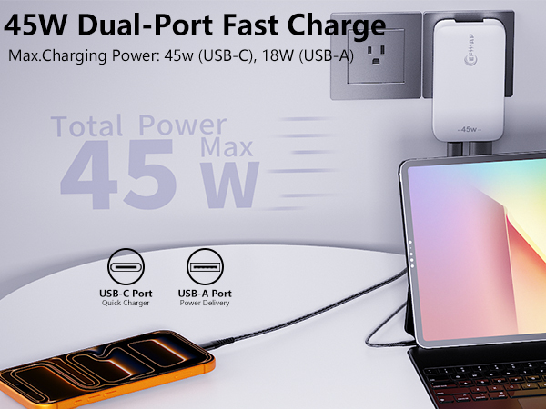 45W FLAT WALL CHARGER