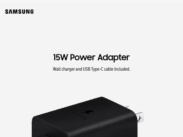 Samsung 15W Power Adapter With USB Cable Black