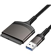 ULXUUUN SATA to USB3.0 Adapter Cable, USB to SATA for 2.5'' SSD/HDD Data Transfer, Support UASP -...