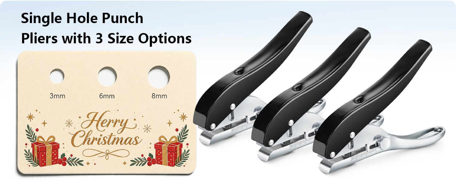 Single Hole Punch Pliers with 3 Size Options