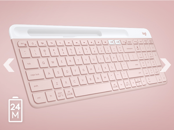 angle zoom on k585 slim wireless tenkeyless rose keyboard