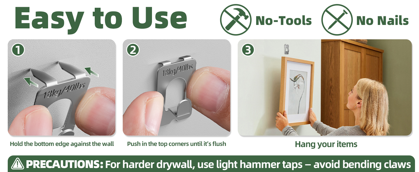 claw picture hangers for drywall