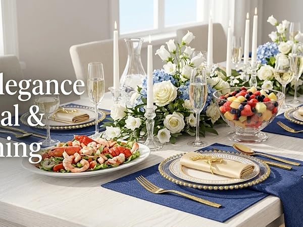 navy blue placemats