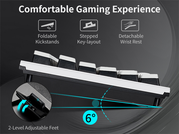 keyboard with wrist rest