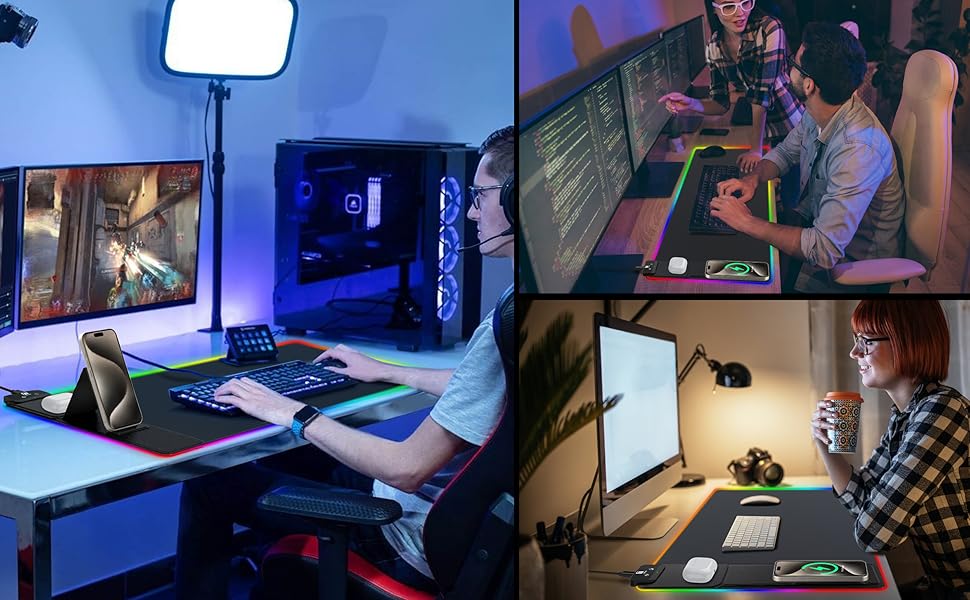 wireless mouse with charging pad