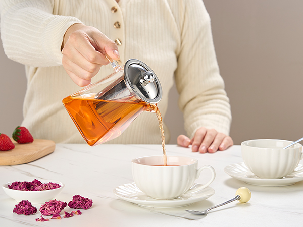 Glass Teapot Stovetop 18.6 OZ