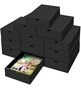 AOBOPLE 12 Pack Photo Storage Box,6" x 11.8" x 2.36" Scrapbook Paper Storage Bo,Fits Photos, 6" x...
