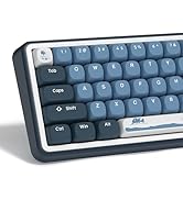 dagaladoo Apollo PBT Keycap Set,Blue/Dark Blue/White Custom Keycaps Cute, Dye Sublimation Keyboar...