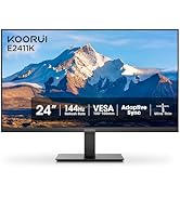 KOORUI 24 Inch Computer Office Monitor Full HD 1080P 144Hz PC Gaming Screen, Ultra-Slim IPS Displ...