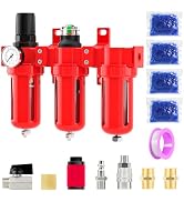BOGERDACK Industrial Grade Three-Stage Air Drying System, 0-150 PSI, 3/8 Inch NPT, Aluminum Alloy...