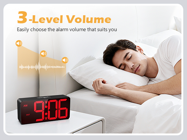 Battery Operated Digital Clock, Dual Alarm Clocks