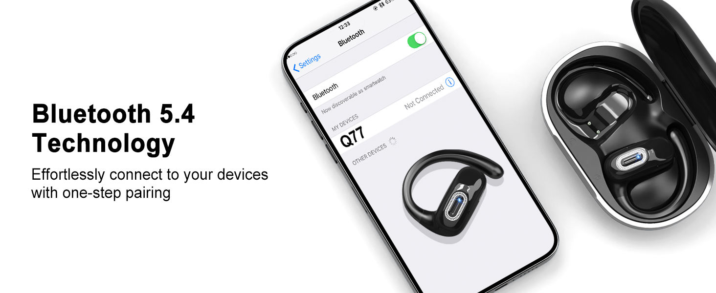 50H Playtime IPX7 Waterproof Earphones, Air Conduction &amp;amp;amp; HD Stereo