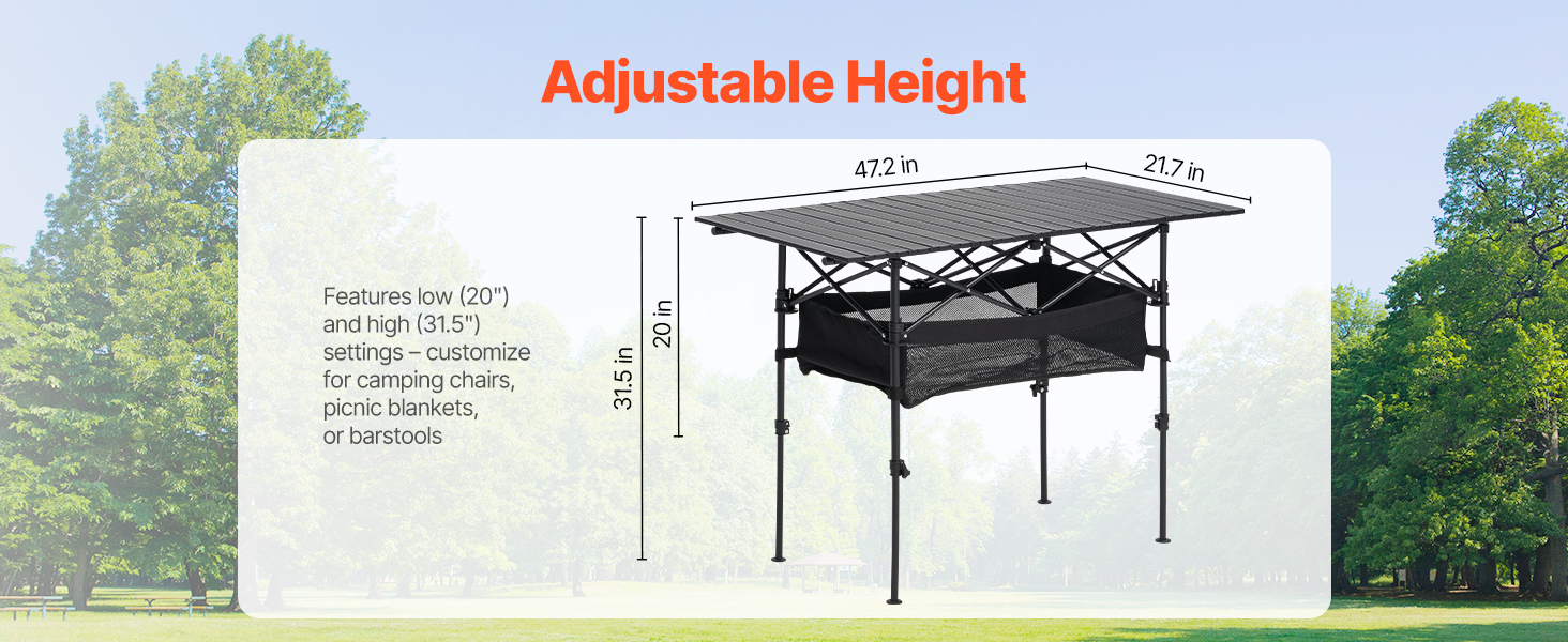 portable camping table
